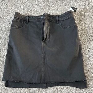 Classic Charcoal Denim Skirt